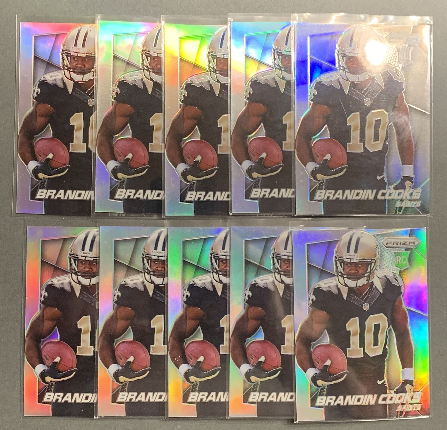 (10) 2014 Panini Prizm #236 Brandin Cooks Silver Prizm Rookie RC Dallas Cowboys