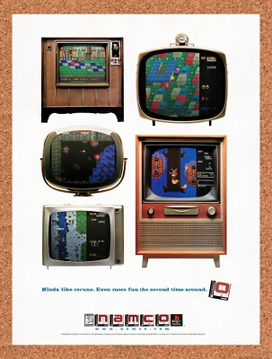 1996 Namco Museum PS1 Original Advertisement / Retro Wall Art v1
