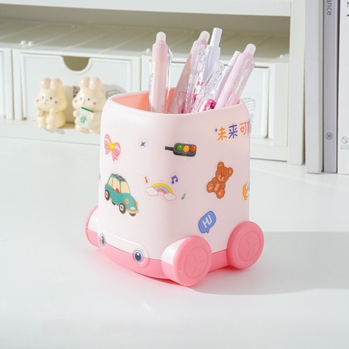 Large Capacity Pen Container Car Shape Stationery Storage Bucket School Office - Picture 14 of 17