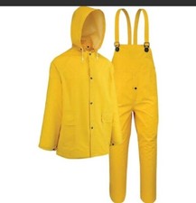 Westchester Protective Gear 3 Piece Yellow Poly Rain Suit Overalls 2XL NEW