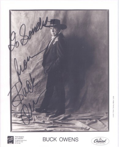 PROFESSIONAL SIGNED PHOTOGRAPH OF BUCK OWENS in elaborate western suit hat 1989 - Picture 1 of 1