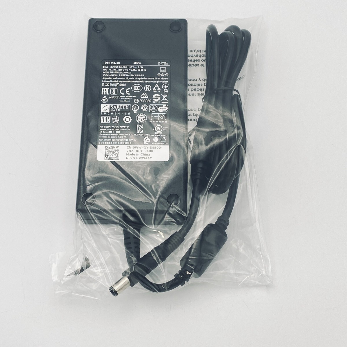 NEW OEM 180W Dell AC Adapter For Dell Thunderbolt 4 Dock WD22TB4