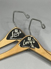 2 Lot Vintage Wood Clothes Hangers Levy's Department Store, Jacksonville Florida
