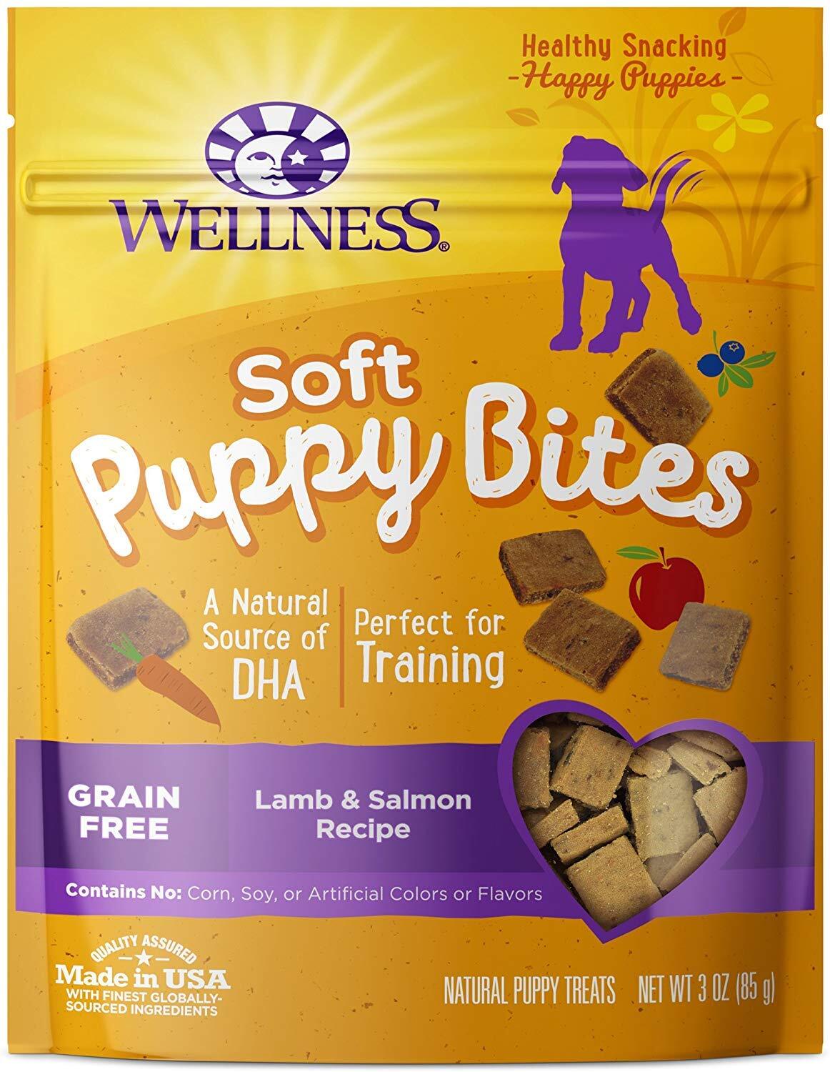Wellness Just for Puppy Natural Dog Treats Lamb Salmon Soft Chewy 3 Ounce 2 Pack