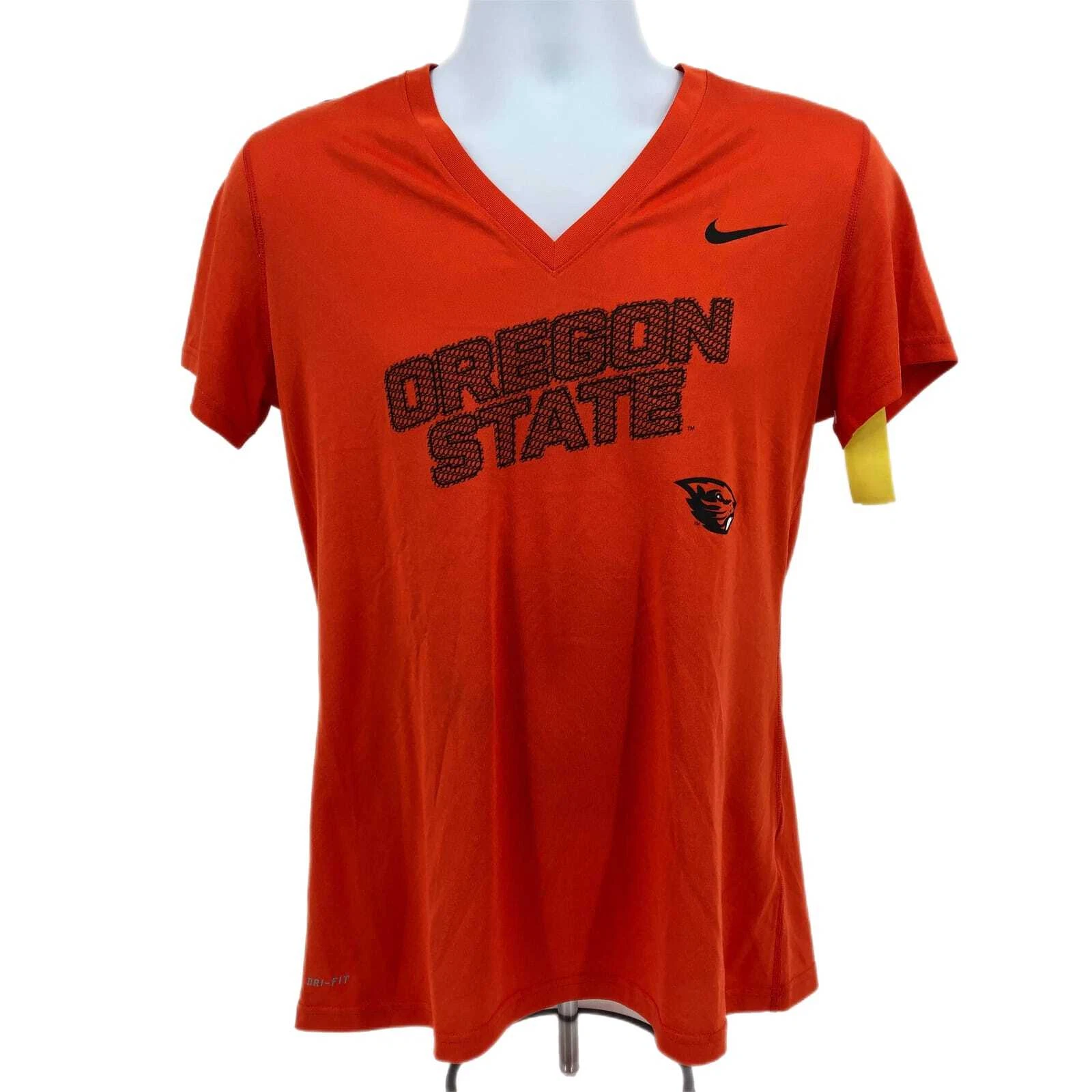 Nike Oregon State Moisture Wicking T-Shirt | V-Neck, Size L