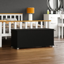 SALE Storage  Ottoman Chest Toy Box  Blanket Large Wooden Black 