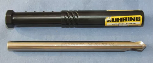 Guhring Spotting Drill: 3/8" Dia, 90 ° Point, 5-13/64" OAL, High Speed Steel