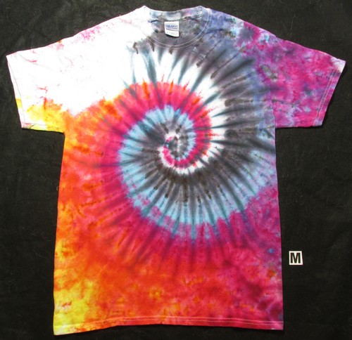 WHITE SPIRAL TIE DYE T-SHIRT - Picture 3 of 7
