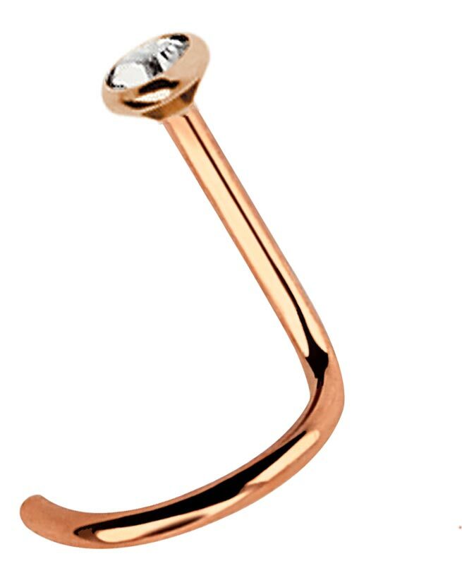 Piercing Al Naso A Forma Di Fiore In Oro 14 Carati, Piercing Al Naso, Anello Al Naso In Oro, Piercing Al Naso Indiano, Vite Al Naso In Oro, Gioielli Per Il Naso - Foto 8