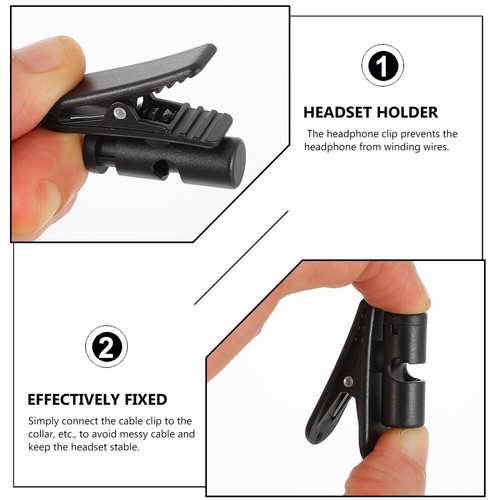 5Pcs Headphone Cable Clip Headphone Cord Clips Headset Clips Lavalier - 第 4/12 張圖片