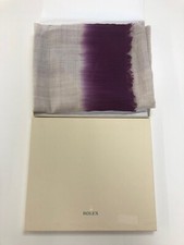 Rolex  Scarf Monogram Gray And Purple Wool New In Box item e11549