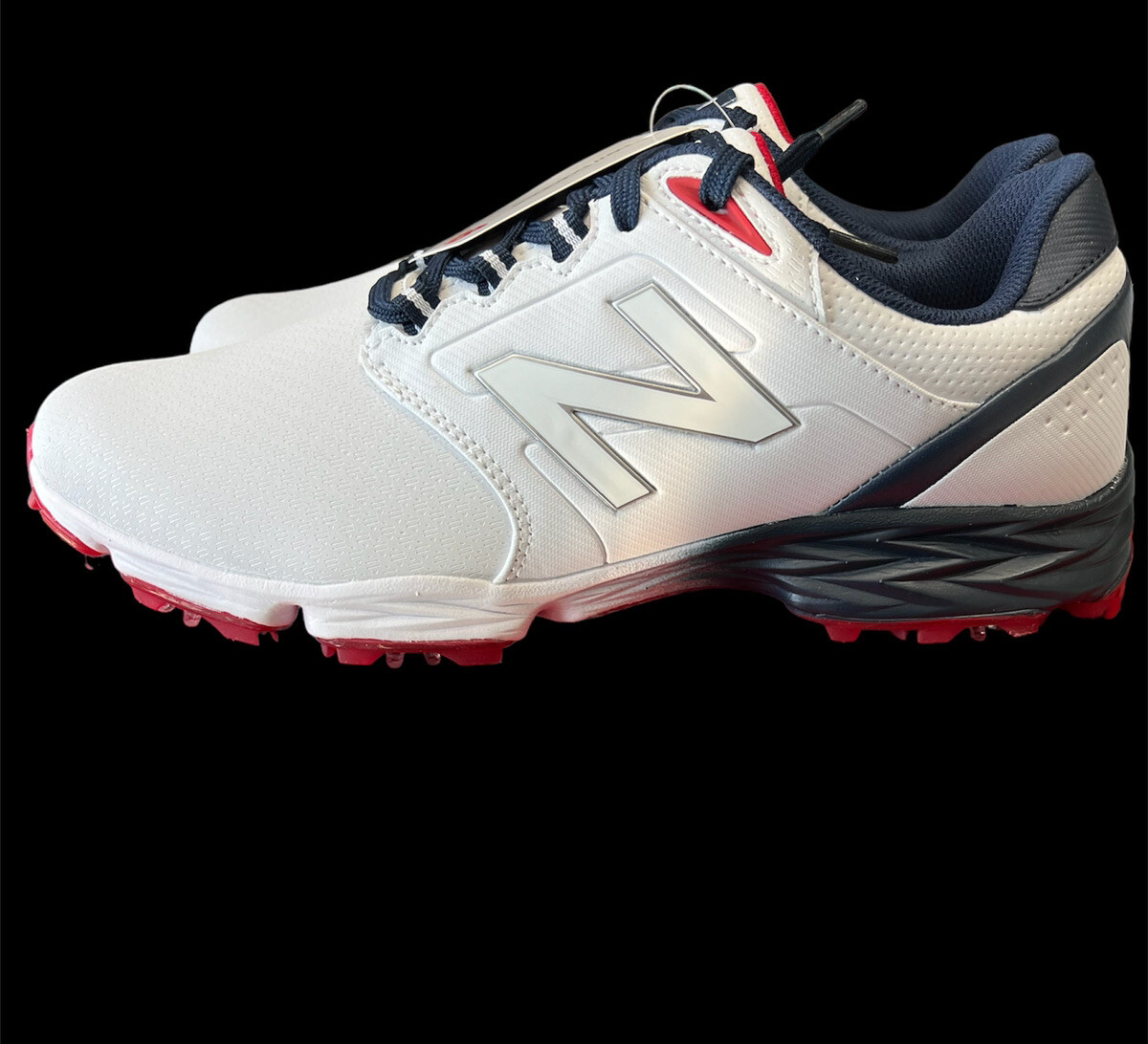 Men's New Balance Red White Blue Striker V3 Golf Shoes Men’s size 10.5