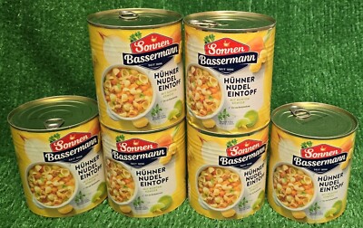 (3,31 /kg) 6x Sonnen Bassermann HÜHNER NUDEL EINTOPF mit buntem Gemüse (6x800g)