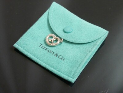 Authentic Tiffany & Co. Necklace top charm pretzel Sterling Silver