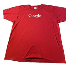 Vintage Google Men’s Red T-Shirt Size Extra Large XL