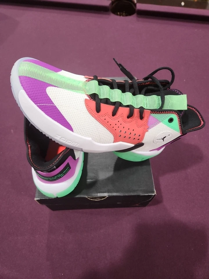 Jordan React Elevation PF Branco Hiper Violeta-CK6617-101 Masculino Tamanho 11 - Imagem 4 de 4