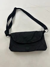 The Sak Crossbody Womens Black Flap Fold Over Shoulder Bag