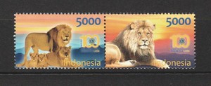 INDONESIA-2017-100-YEARS-LION-CLUB-INT-039-L-SE-TENANT-OF-2-STAMPS-MINT-MNH-UNUSED