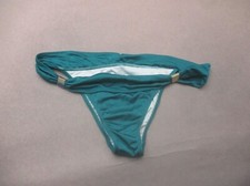 Victoria's Secret Size L Womens Teal Mid Rise Stretch Havana Bikini Bottom 2E