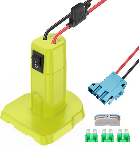 For Power Wheel Adapter for Ryobi 18V Battery Adapter with Fuse & Switch 12AWG - Picture 9 of 9