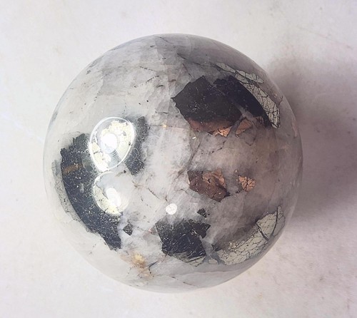 Pyrit in Quarz 73 mm Innendekor Kugel für Zuhause oder Büro 6171 - Bild 12 von 12