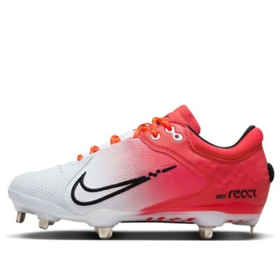 Nike Women Softball Cleats Hyperdiamond 4 Elite White Red Size 8 CZ5917-600