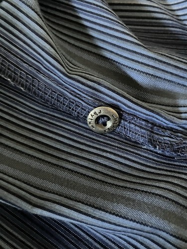 Vtg Patagonia Rhythm Line Organic Cotton Blue Striped Pullover Shirt Men’s XL - Picture 13 of 16