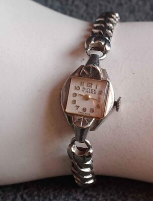 Amazing Vintage 1950s Rutex 17 Jewel Gold Filled Womens Watch Working Tested 