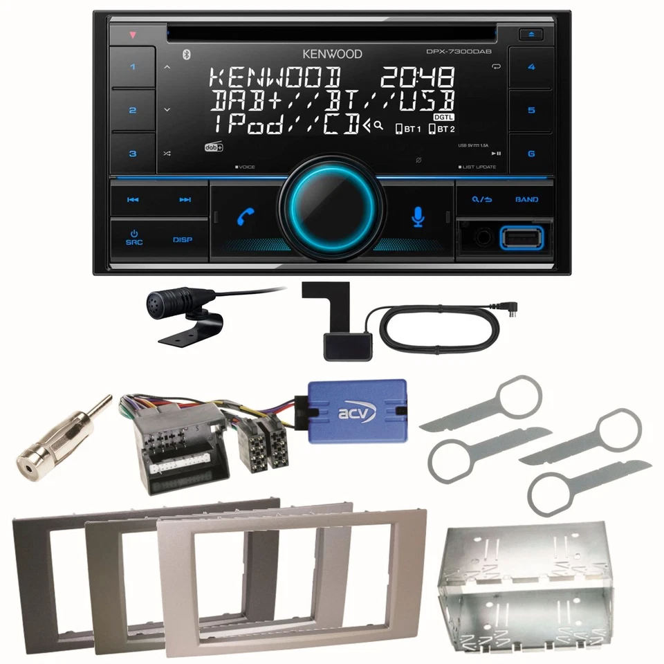 Kenwood DPX-7300DAB Bluetooth DAB Einbauset für Ford Kuga Fusion Galaxy S-Max - Bild 1 von 1