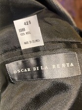 Oscar De La Renta  Mens Size 42S Gray Tweed 100 Wool Blazer Sport Coat Pads 