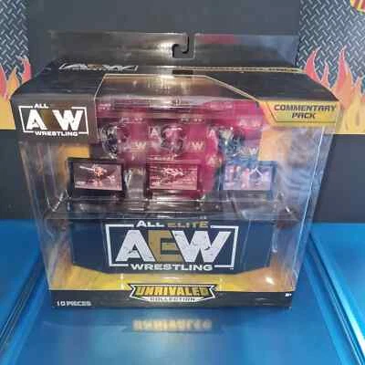 AEW Commentary Announce Table Playset Jazwares- WWE Wrestling Figure Accessories