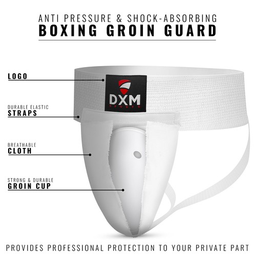 DXM SPORTS Male Groin Guard Boxing Karate Muay Thai MMA Fighting Abdo Protector - Picture 5 of 18
