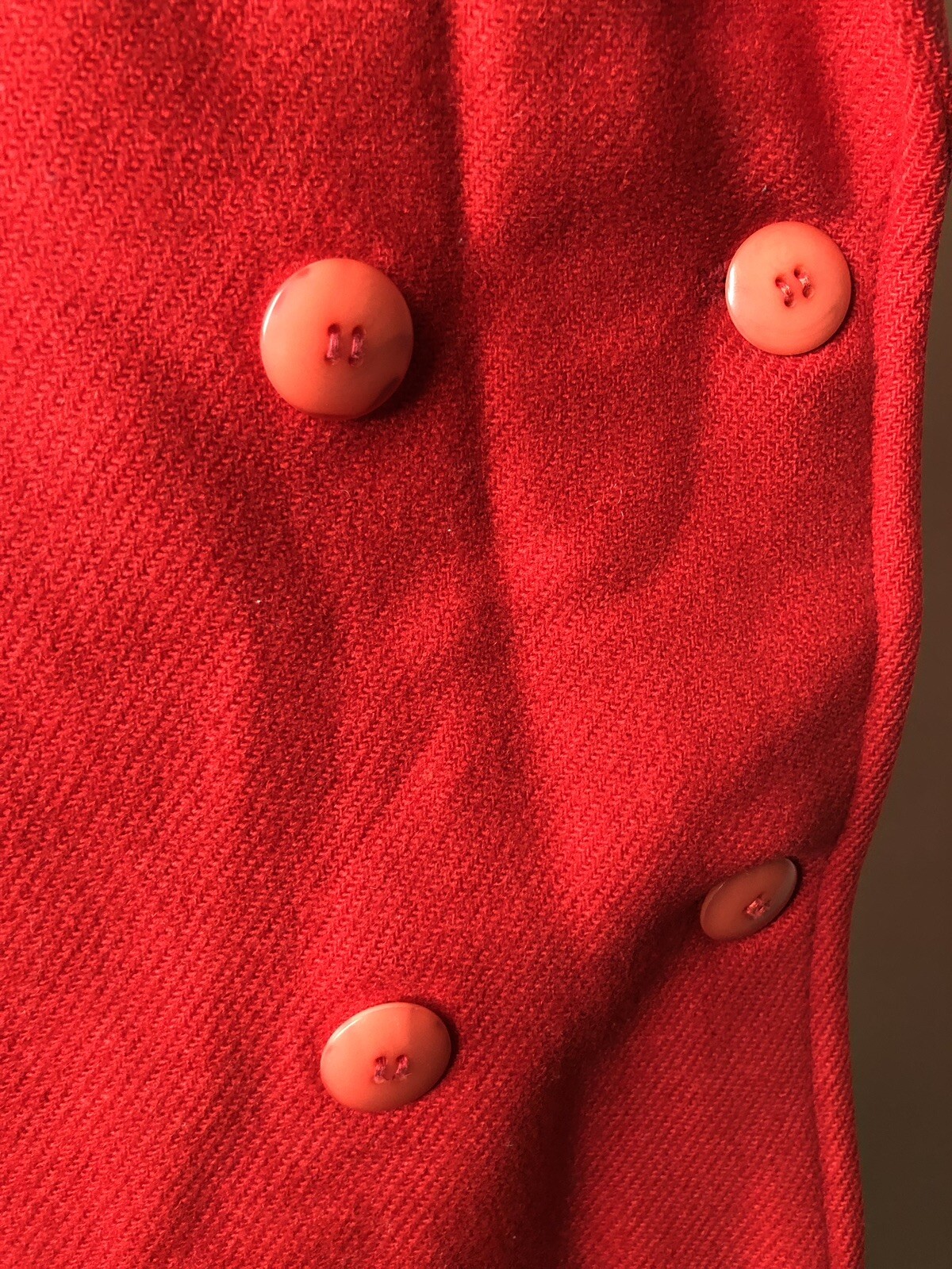 1950s Pendleton Wool Double Breasted Crop Red VTG… - image 10
