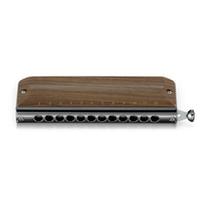 SUZUKI Chromatic Harmonica G-48W Gray Gore Series Wooden Cover Model in Box