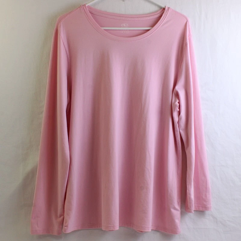Chemise Vintage Athletic Works Années 90 – Femme, Oversize, Manches Longues, Bleu Sarcelle