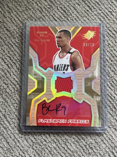 2007 Brandon Roy SPX Flashback Fabrics Auto /10 GAME USED 