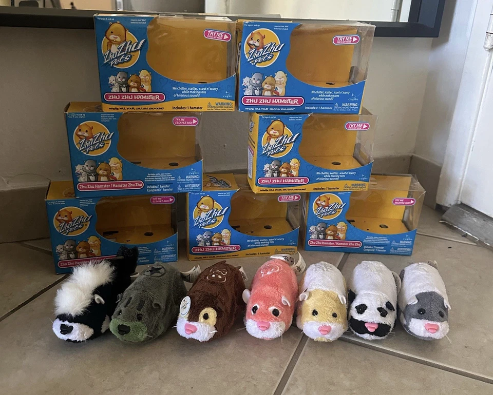 Lote de 7 hámsters Zhu Zhu Mascotas. Nombre todos los sonidos pero no se mueve Foto 2 de 4