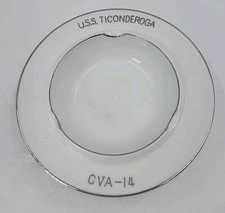 Vintage USS TICONDEROGA CVA-14 Porcelain Ashtray