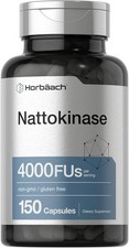 Nattokinase Capsules 4000 FU 150 Count Non-GMO, Gluten Free by Horbaach