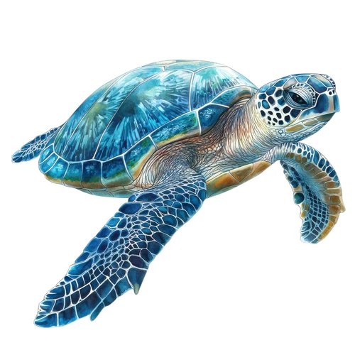 Sea Turtle Reptile Safari Zoo Animal Self Adhesive Sticker