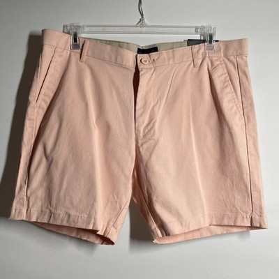 Day & Age Mens Evening Sand Flat Front Stretch Twill Chino Solid Shorts Size 38