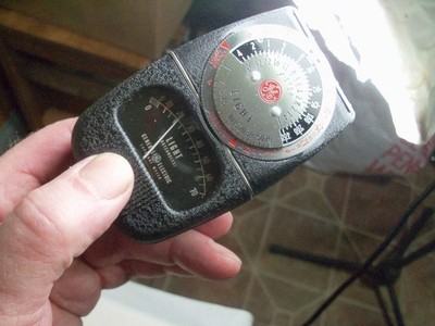 Vintage GE Type DW-68 Exposure Meter Pristine Working Selenium Cell Case