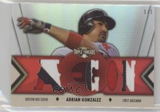 2012 Topps Triple Threads Relics Ruby 1/1 Adrian Gonzalez #TTR-62 v9t