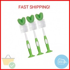 Amazon Brand - Mama Bear Baby Bottle Brush with Nipple Cleaner and Suction Cup S