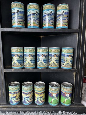 Vintage Casey s Lager Beer Baseball Legend Cans   14 Can Lot 