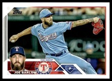 JOE BARLOW 2023 TOPPS SERIES 1 TEXAS RANGERS #139