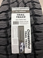 4 Four New Crosswind Trail Traxx- 26575r16 Tires 2657516 265 75 16