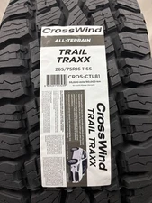 2 (Two) New Crosswind Trail Traxx- 265/75R16 Tires 2657516 265 75 16