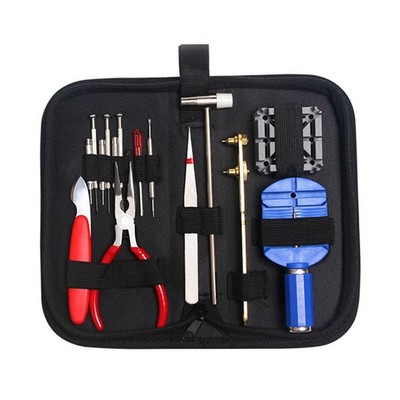16Pcs Watch Repair Tool Kit Watchmaker Back Case Opener Link   Bar Remover *pt