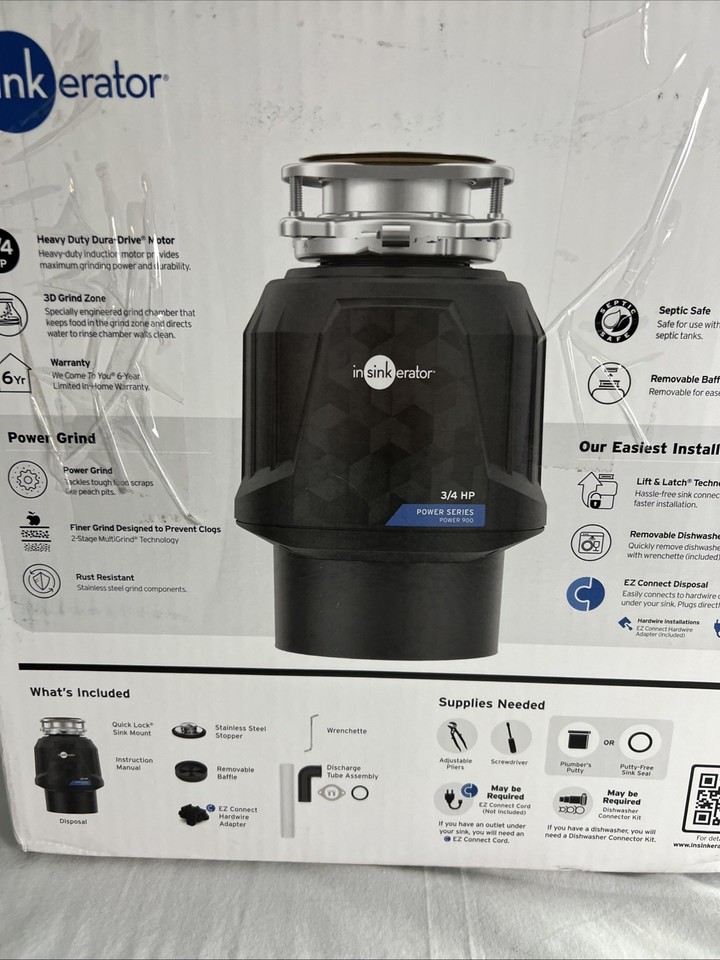 InSinkErator Power Series 900 3/4 HP Garbage Disposal Continuous Feed ...